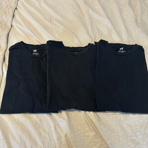 H&M Men's Black T-Shirt Pack